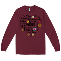 Burgundy Mother Long Sleeve Tee - CowhideDigitalArt
