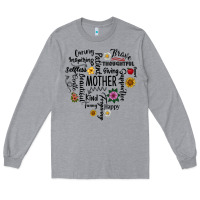 Heather Grey Mother Long Sleeve Tee - CowhideDigitalArt