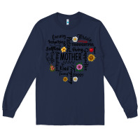 Navy Mother Long Sleeve Tee - CowhideDigitalArt