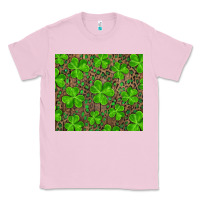 Bubblegum Pink shamrock and leopard Classic Tee - RanaPortraitStore