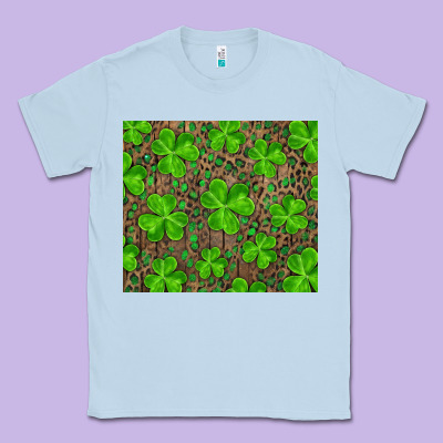 Shamrock And Leopard Classic Tee Designed By Ranaportraitstore