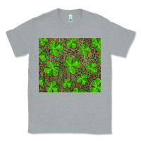 Heather Grey shamrock and leopard Classic Tee - RanaPortraitStore