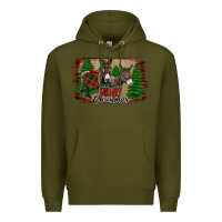 Army Green donkey christmas Premium Hoodie - Jasminsmagicworld