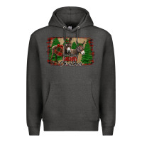 Charcoal Heather donkey christmas Premium Hoodie - Jasminsmagicworld