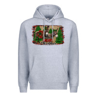 Heather Grey donkey christmas Premium Hoodie - Jasminsmagicworld