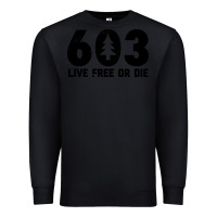Black live free or die 603 tree Premium Sweatshirt - artisFamous