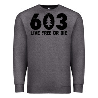 Charcoal Heather live free or die 603 tree Premium Sweatshirt - artisFamous