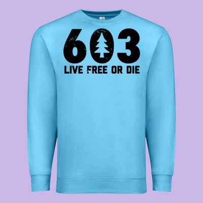 Live Free Or Die 603 Tree Premium Sweatshirt Designed By Artisfamous