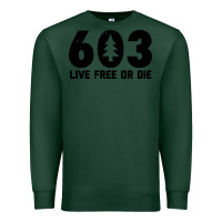 Sports Green live free or die 603 tree Premium Sweatshirt - artisFamous