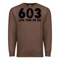 Chestnut live free or die 603 tree Premium Sweatshirt - artisFamous