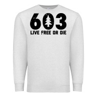 Oatmeal Heather live free or die 603 tree Premium Sweatshirt - artisFamous