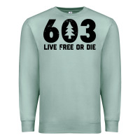 Seafoam live free or die 603 tree Premium Sweatshirt - artisFamous