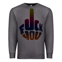 Charcoal Heather fuck you middle finger Premium Sweatshirt - artisFamous