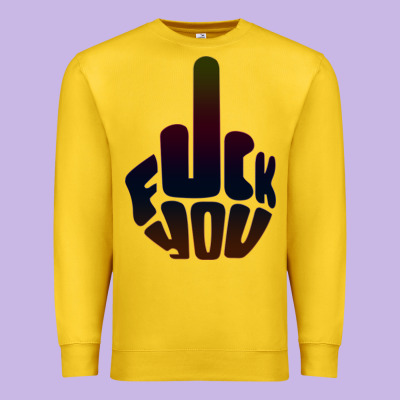 Fuck You Middle Finger Premium Sweatshirt Designed By Artisfamous