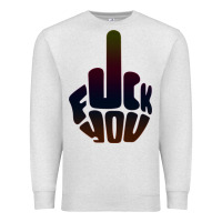 Oatmeal Heather fuck you middle finger Premium Sweatshirt - artisFamous