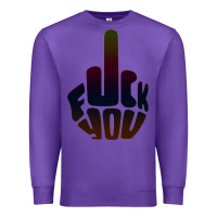 Purple fuck you middle finger Premium Sweatshirt - artisFamous