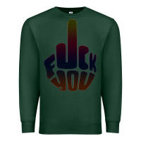 Sports Green fuck you middle finger Premium Sweatshirt - artisFamous
