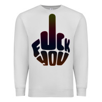 Dove Grey fuck you middle finger Premium Sweatshirt - artisFamous