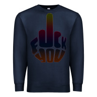 Navy fuck you middle finger Premium Sweatshirt - artisFamous