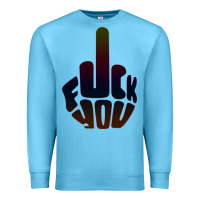 Ocean Blue fuck you middle finger Premium Sweatshirt - artisFamous