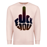 Pale Pink fuck you middle finger Premium Sweatshirt - artisFamous