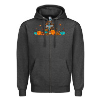 Charcoal Heather thankful cross pumpkin Zipper Hoodie - JahusDesignShop