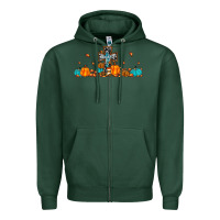 Sports Green thankful cross pumpkin Zipper Hoodie - JahusDesignShop