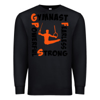 Black awesome gymnastics boy gymnast power strong Premium Sweatshirt - artisFamous