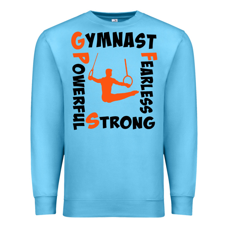 Awesome Gymnastics Boy Gymnast Power Strong Premium Sweatshirt by artisFamous | Teevron