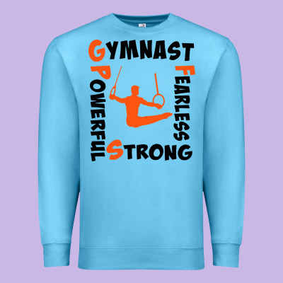 Awesome Gymnastics Boy Gymnast Power Strong Premium Sweatshirt Designed By Artisfamous