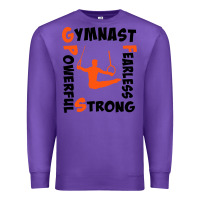 Purple awesome gymnastics boy gymnast power strong Premium Sweatshirt - artisFamous