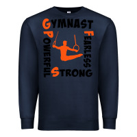Navy awesome gymnastics boy gymnast power strong Premium Sweatshirt - artisFamous
