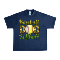 Navy Baseball Dad Softball Urban Heavy Tee - BundleAndBundleShop