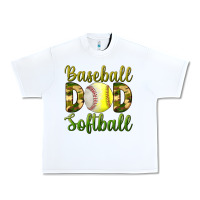 White Baseball Dad Softball Urban Heavy Tee - BundleAndBundleShop
