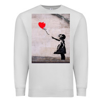 Dove Grey banksy, hope Premium Sweatshirt - artisFamous