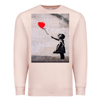 Pale Pink banksy, hope Premium Sweatshirt - artisFamous