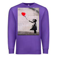 Purple banksy, hope Premium Sweatshirt - artisFamous