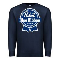 Navy pabst blue ribbon Premium Sweatshirt - artisFamous
