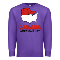 Purple canada america's hat Premium Sweatshirt - artisFamous
