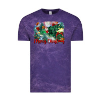 Cloud Purple merry christmas santa polar express Vintage Tee - FaDigitalArtStudio