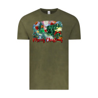Vintage Olive merry christmas santa polar express Vintage Tee - FaDigitalArtStudio