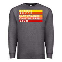 Charcoal Heather utah national parks utah s mighty five souvenir nps moab Premium Sweatshirt - artisFamous