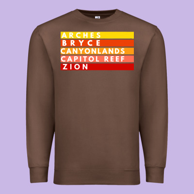 Utah National Parks Utah S Mighty Five Souvenir Nps Moab Premium Sweatshirt Designed By Artisfamous
