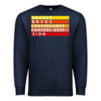 Navy utah national parks utah s mighty five souvenir nps moab Premium Sweatshirt - artisFamous