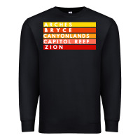 Black utah national parks utah s mighty five souvenir nps moab Premium Sweatshirt - artisFamous