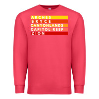 Cardinal utah national parks utah s mighty five souvenir nps moab Premium Sweatshirt - artisFamous