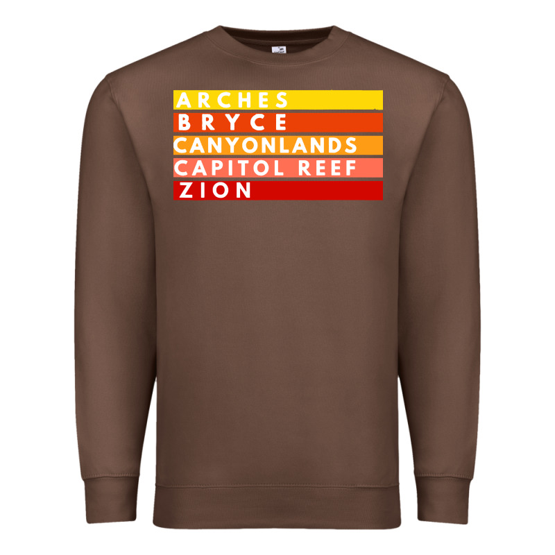 Utah National Parks Utah S Mighty Five Souvenir Nps Moab Premium Sweatshirt by artisFamous | Teevron