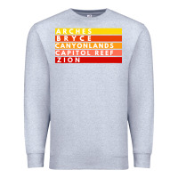 Heather Grey utah national parks utah s mighty five souvenir nps moab Premium Sweatshirt - artisFamous