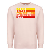 Pale Pink utah national parks utah s mighty five souvenir nps moab Premium Sweatshirt - artisFamous