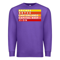 Purple utah national parks utah s mighty five souvenir nps moab Premium Sweatshirt - artisFamous